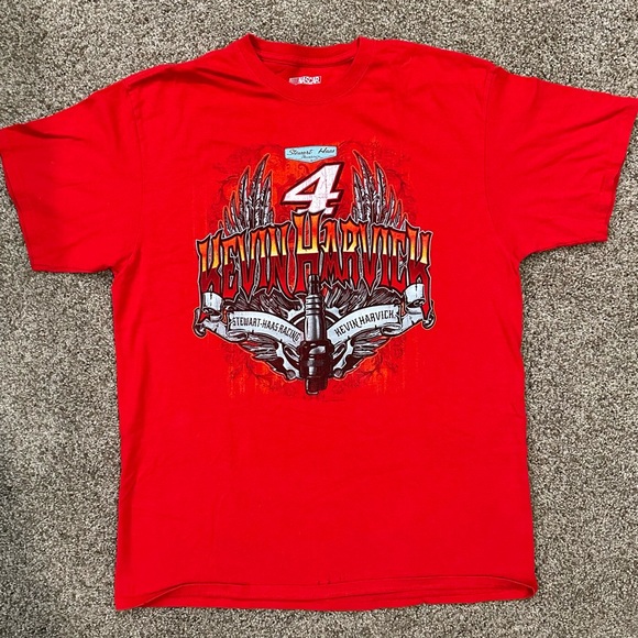 kevin harvick nascar t-shirt in bright red - Picture 1 of 4